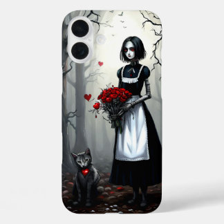 Gothic Robot Meisje iPhone 16 Plus Hoesje