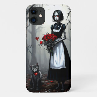 Gothic Robot Meisje iPhone 11 Hoesje