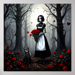 Gothic Robot Meisje Poster