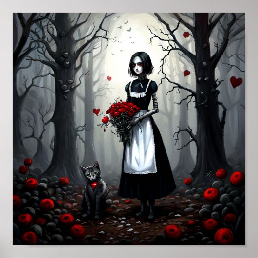 Gothic Robot Meisje Poster (Voorkant)