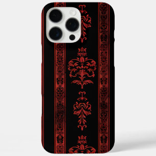 Gothic rode damasten streep telefoonhoes  iPhone 16 pro max hoesje