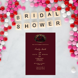 Gothic Romance Custom Photo Elegant Bridal Shower Kaart