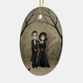 Gothic Romance kerstversiering Keramisch Ornament (Links)