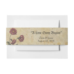 Gothic Romance Wedding Belly Band – Dark & Elegant Uitnodigingen Wikkel