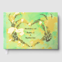 Gothic Romantic Skeleton Hand Halloween Huwelijk Gastenboek