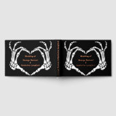 Gothic Romantic Skeleton Hand Halloween Huwelijk Gastenboek (Volledig)