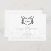 Gothic Romantic Skeleton Hand Halloween Huwelijk Informatiekaartje (Voorkant / Achterkant)