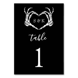 Gothic Romantic Skeleton Hand Halloween Huwelijk Kaart