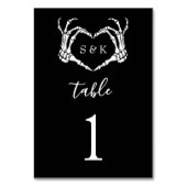 Gothic Romantic Skeleton Hand Halloween Huwelijk Kaart (Achterkant)