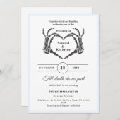 Gothic Romantic Skeleton Hand Halloween Huwelijk Kaart (Voorkant / Achterkant)