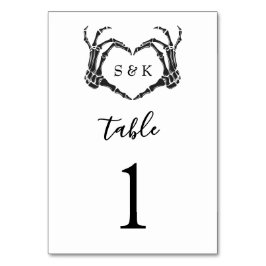 Gothic Romantic Skeleton Hand Halloween Huwelijk Kaart