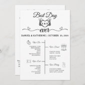 Gothic Romantic Skeleton Hand Halloween Huwelijk Programma (Voorkant / Achterkant)