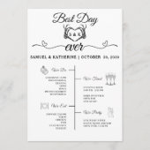 Gothic Romantic Skeleton Hand Halloween Huwelijk Programma (Voorkant)