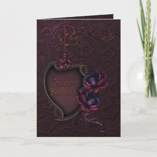 Gothic Roos Birthday Kaart