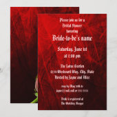Gothic Roos Bridal Shower Invitation Kaart (Voorkant / Achterkant)