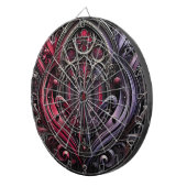 Gothic Roos Dartboard voor Game Nights Dartbord (Voorkant Rechts)