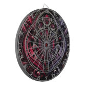 Gothic Roos Dartboard voor Game Nights Dartbord (Voorkant Links)