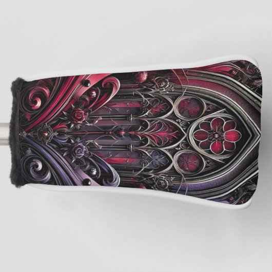 Gothic Roos Golf Head Hoesje Golfheadcover (Voorkant)