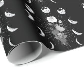 Gothic Roos Moon-fases Witchy Crescent Cadeaupapier (Rol Hoek)