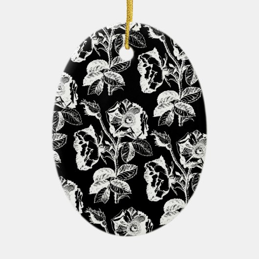 Gothic Roos Pattern Keramisch Ornament (Voorkant)