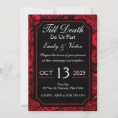  Gothic Roos Wedding Invitations Kaart (Voorkant)