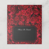 Gothic Roos Wedding Place Cards (Buitenkant ongevouwen)