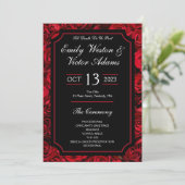 Gothic Roos Wedding Program Wide Menu (Staand voorkant)