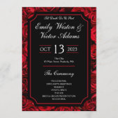 Gothic Roos Wedding Program Wide Menu (Voorkant)