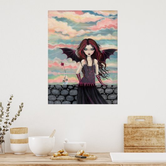 Gothic Rose Fantasy Vampire Fairy Poster (Cuisine)