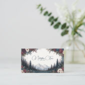 Gothic Rose Frame Moody Mountain Forest Visitekaartje (Staand voorkant)