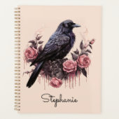 Gothic Rose Planner – Raven Aesthetic Organizer (Voorkant)