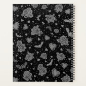 Gothic Roses & Bats Pattern | Hot Pink Dark Romanc (Dos)