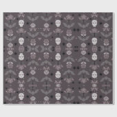gothic roses & bats wrapping paper cadeaupapier (Vlak)