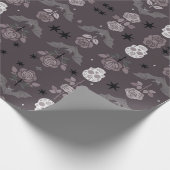 gothic roses & bats wrapping paper cadeaupapier (Hoek)