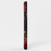 Gothic Roses Couples Name & Wedding Date Case-Mate iPhone Case (Achterkant/rechts)