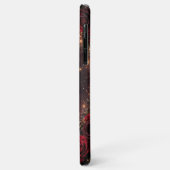 Gothic Roses Couples Name & Wedding Date Case-Mate iPhone Case (Achterkant/links)