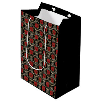 Gothic Roses Pattern Medium Cadeauzakje