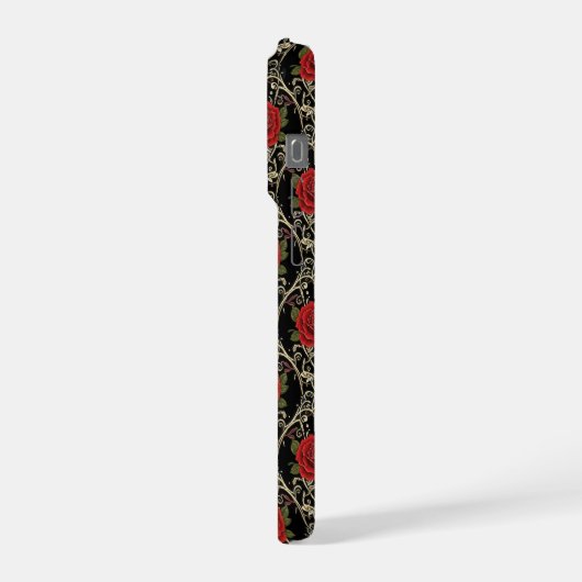 Gothic Roses Pattern Phone Case (Côté gauche)
