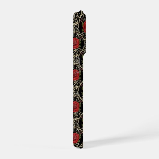 Gothic Roses Pattern Phone Case iPhone Hoesje (Rechterkant)