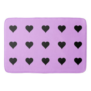 Gothic Roze en Zwart hartontwerp Badmat