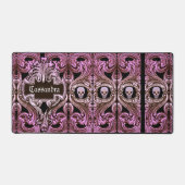 Gothic Roze Ornament met schedel Aangepast Bureaumat (Voorkant)