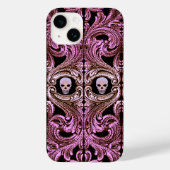 Gothic Roze Ornament met schedel Case-Mate iPhone Case (Achterkant)