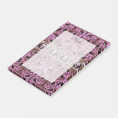 Gothic Roze Ornament met schedel Post-it® Notes (Schuin)