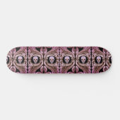 Gothic Roze Ornament met Skateboard (Horizontaal)