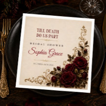 Gothic Rozen Tot de Dood Bruidsfeest Servetten