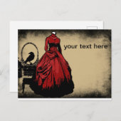 Gothic Save the Date Briefkaart (Voorkant / Achterkant)