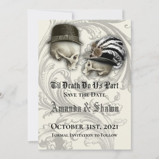 Gothic Save the Date Wedding (Voorkant)
