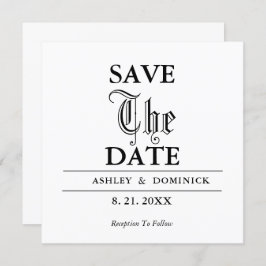 Gothic Save The Date Wedding Aankondiging Kaart