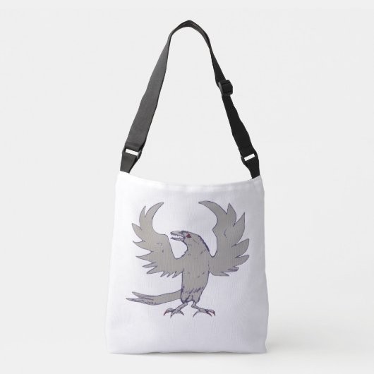 Gothic Scary Crow Crossbody Tas (Voorkant)