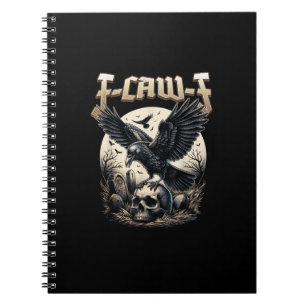 Gothic Schedel F-Caw-F Kraai Volwassenen Humor Gra Notitieboek